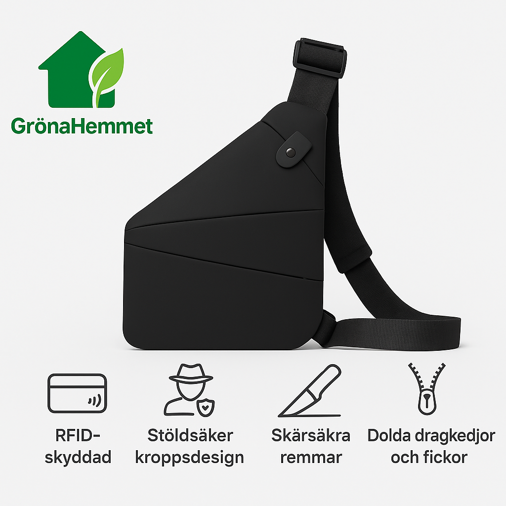 StrideSafe™ Multifunktionell Anti-stöld Crossbody Väska