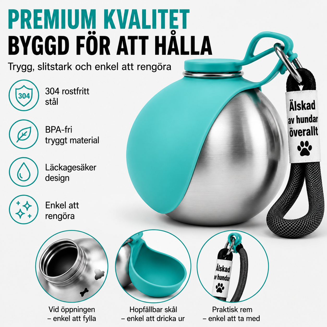 WanderPup™ Vattenflaska - Perfekt för äventyr!